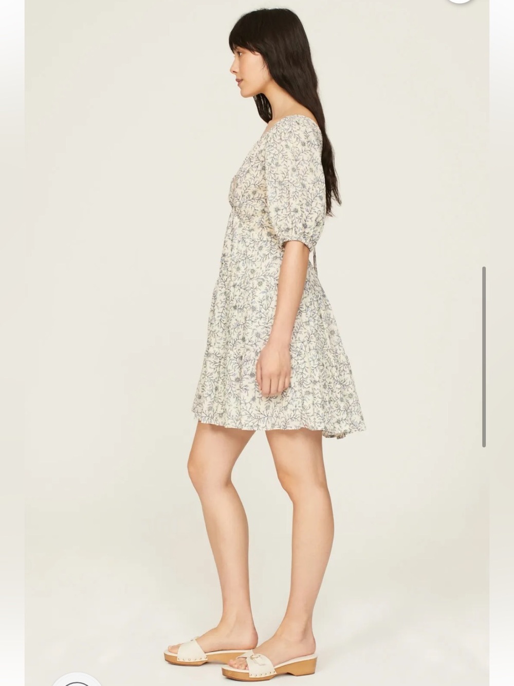 XiRENA Nissa Mini Dress in White Blossom Size Small Ditsy Floral A-Line Boho - Picture 4 of 12